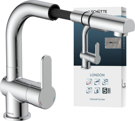Mixer de lavabo de Schütte avec Spout extensible London Chrome -colored