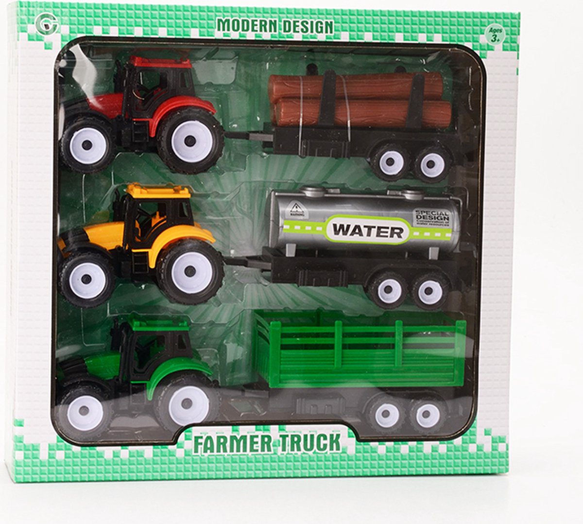 Amuuso 3 tracteurs + 3 chariots.