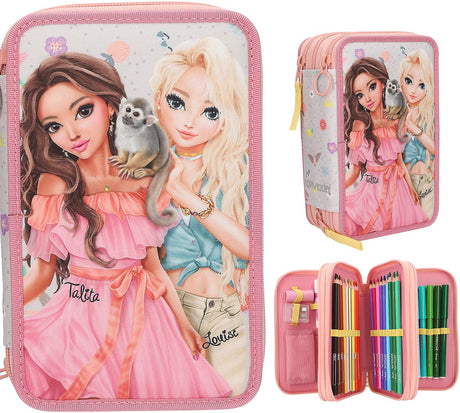 Depesche - trousse à crayons 3 compartiments top modèle - juteux