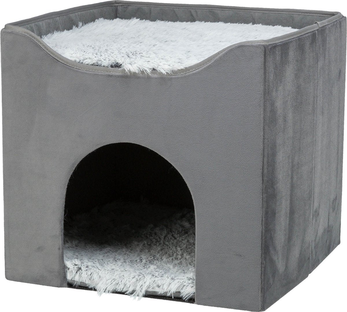 Trixie maison pour chat Harvey gris-blanc noir