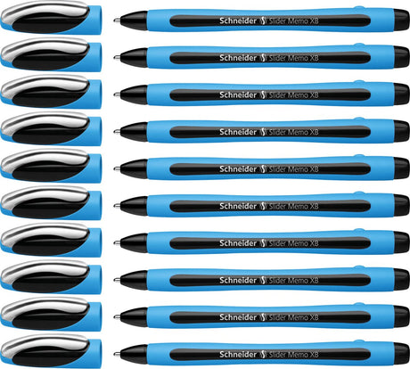 Schneider instruments d'écriture stylo à bille schneider - slider memo - xb - 1,4 mm - noir - 10 pièces - s-150201-10