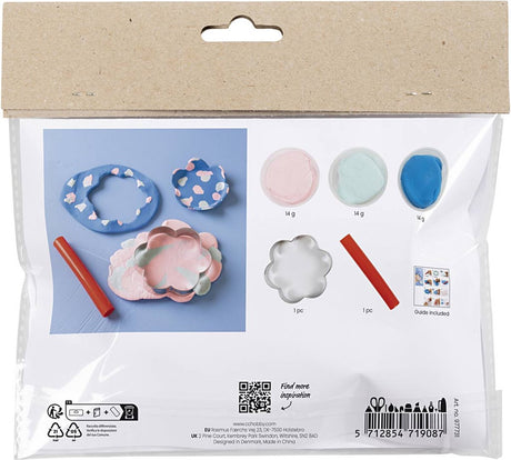 Creativ company mini hobby set sculpture, bols, bleu pastel, rose clair, 1 boîte
