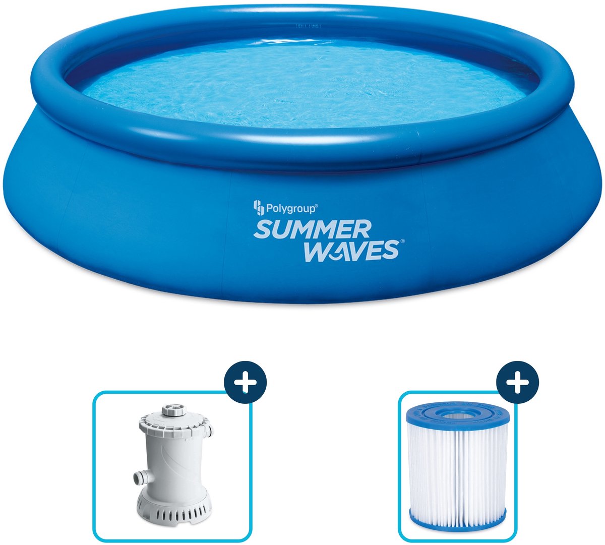 Kit rapide pour piscine Summer Waves 366 x 76 cm + pompe à filtre