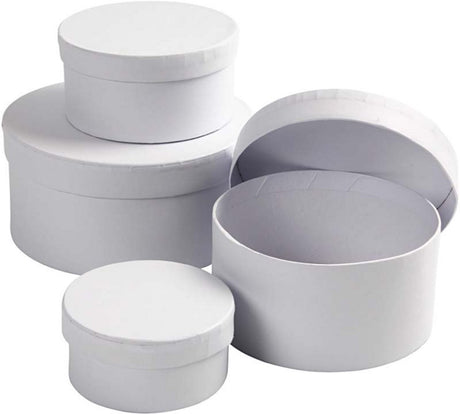 Société créative https: www.ccobby.nl round-boxes-size-8x4-10x5-12x6-14x7-cm-white-4-piece-1-set