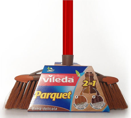 Vileda 2in1- brosse parquet brosse parquet avec stiehl
