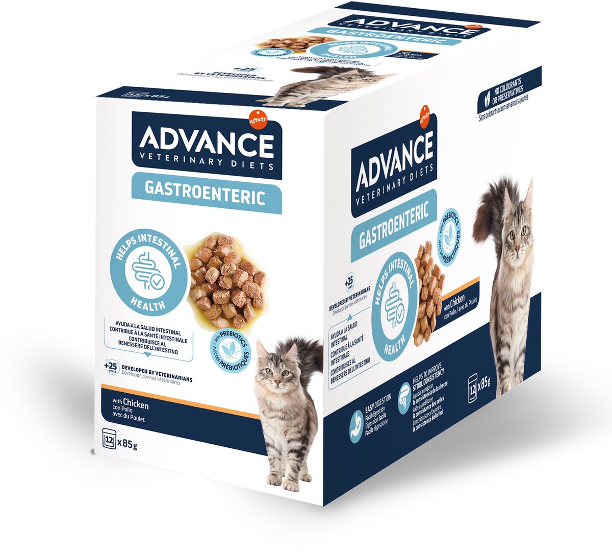 Advance Veterinary Diet Chat - Gastro-entérique - Nourriture pour chat - 12x85 grammes