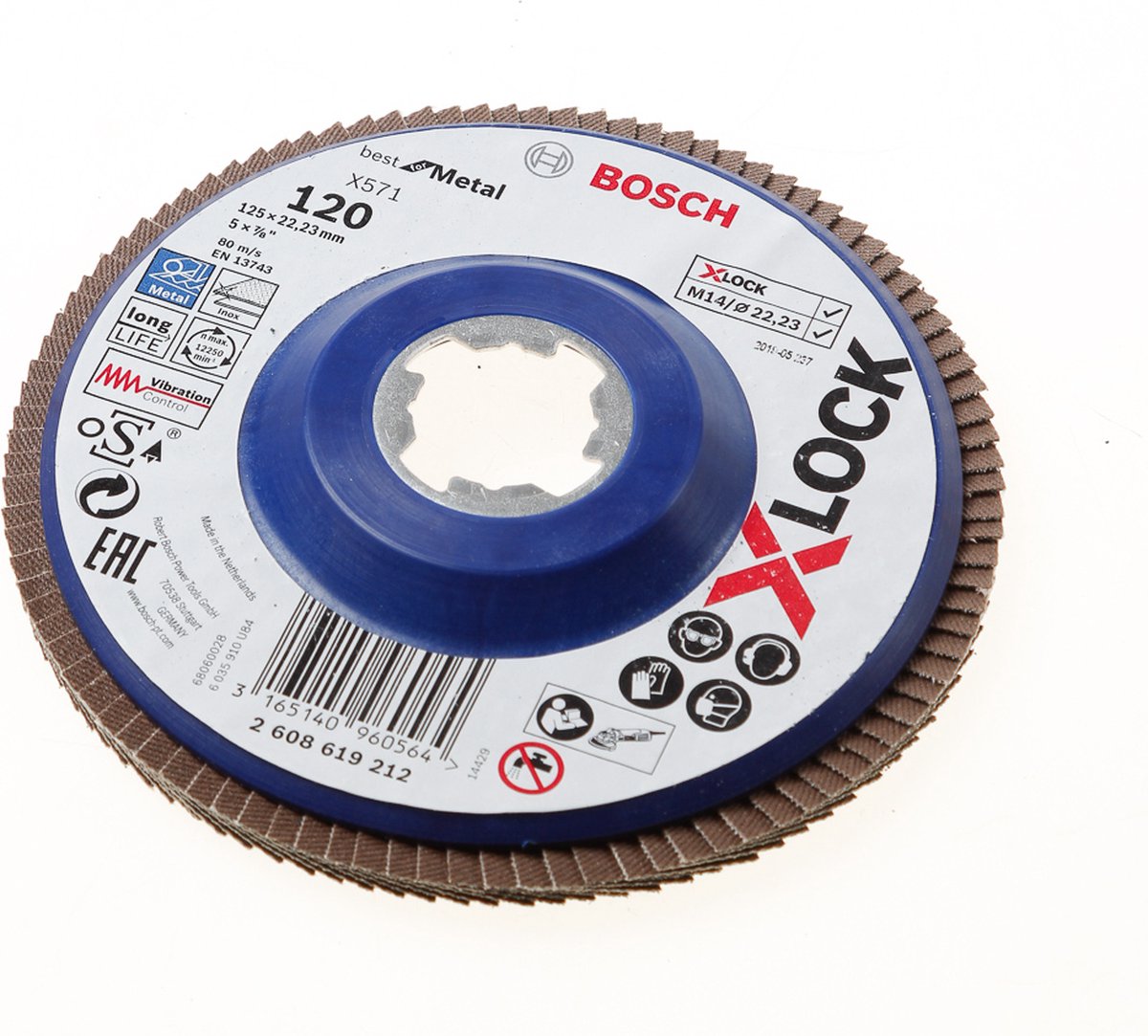 Bosch disque à lamelles xlock droit 125 k120