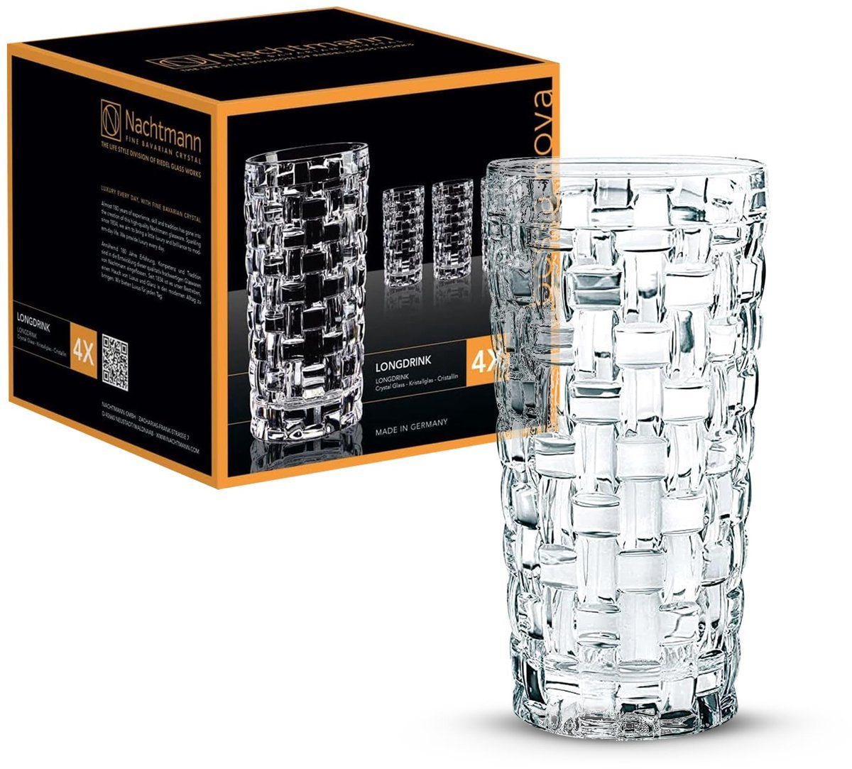 Nachtmann - verre à long drink 'bossa nova' - 395 ml - lot de 4 pièces