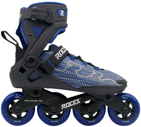 Patins à roues alignées Roces r-evo 84 – 84 mm – botte souple – confort supplémentaire stabilité – verrouillage du talon entrée facile – abec-7 – patins à roues alignées fitness – hommes femmes – noir bleu – taille 40