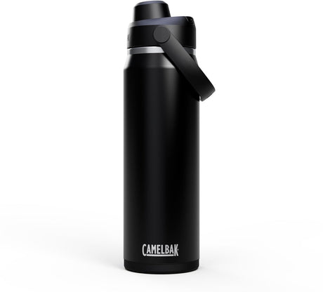 Gourde Camelbak Thrive Chug - 750 ml - acier inoxydable - avec bouchon à vis - bouteille d'eau isolante - noir
