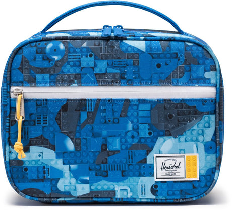 Herschel lego pop quiz boîte à lunch petite - briques abstraites bleues