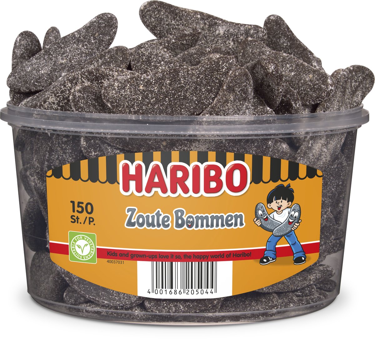Bombes salées à la réglisse Haribo (150 pièces)