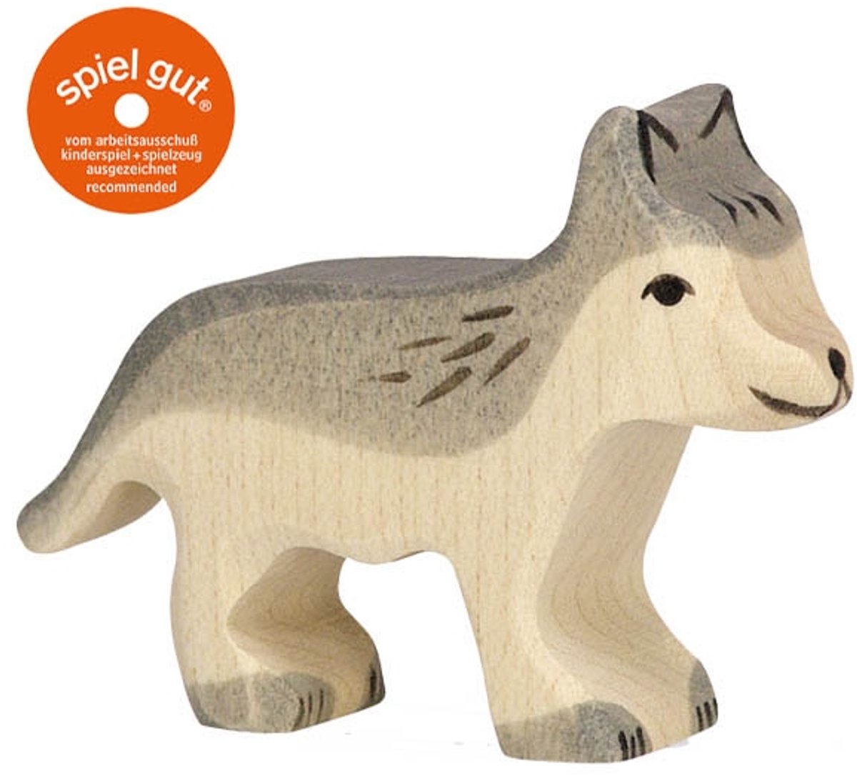 Animaux de la forêt Holztiger - loup petit - 7x2x5cm - figurine en bois - fait main