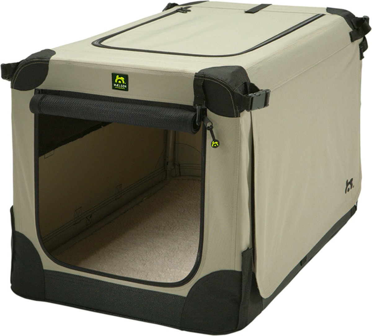 Maelson caisse de voyage chenil souple 82cm beige m
