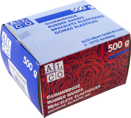 Elastiques Alco 150x4mm 500 grammes en boîte naturel. al-757n