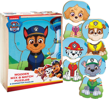 Puzzle en bois Paw Patrol sans marque sans marque - mix match