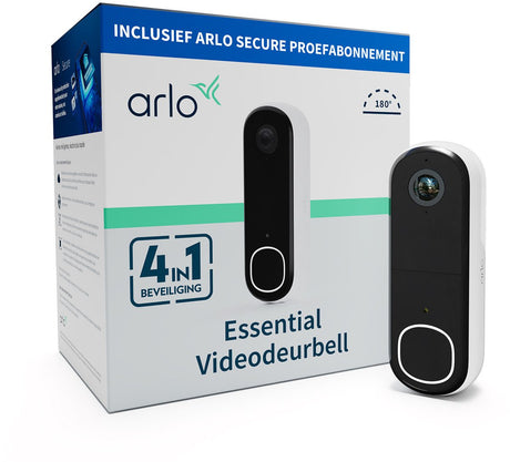 Sonnette vidéo sans fil Arlo HD avec caméra, 1 sonnette, blanc