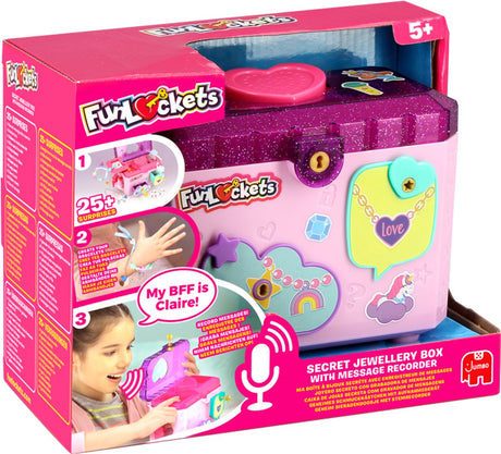 Boîte à bijoux secrète Jumbo Funlockets avec enregistreur de messages