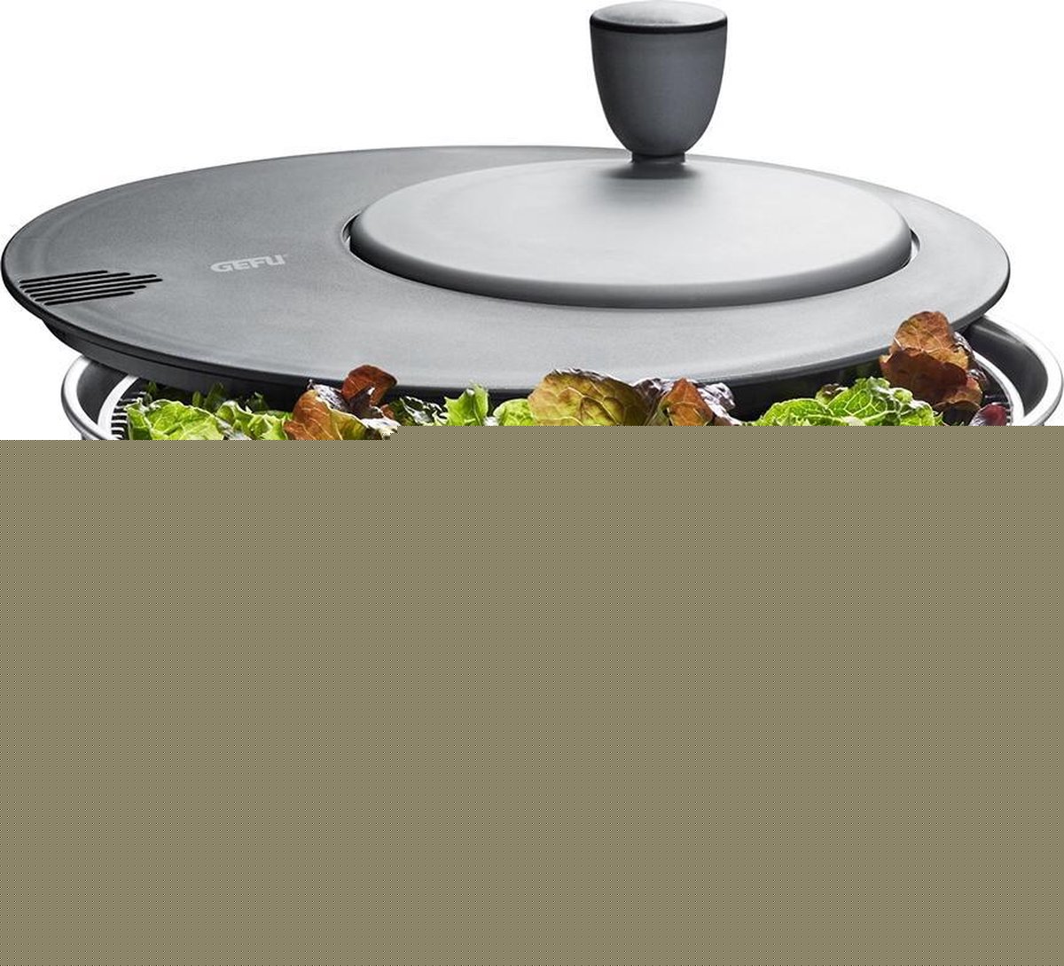 Essoreuse à salade rotative Gefu - 4 litres - bol en acier inoxydable - avec poignée rotative