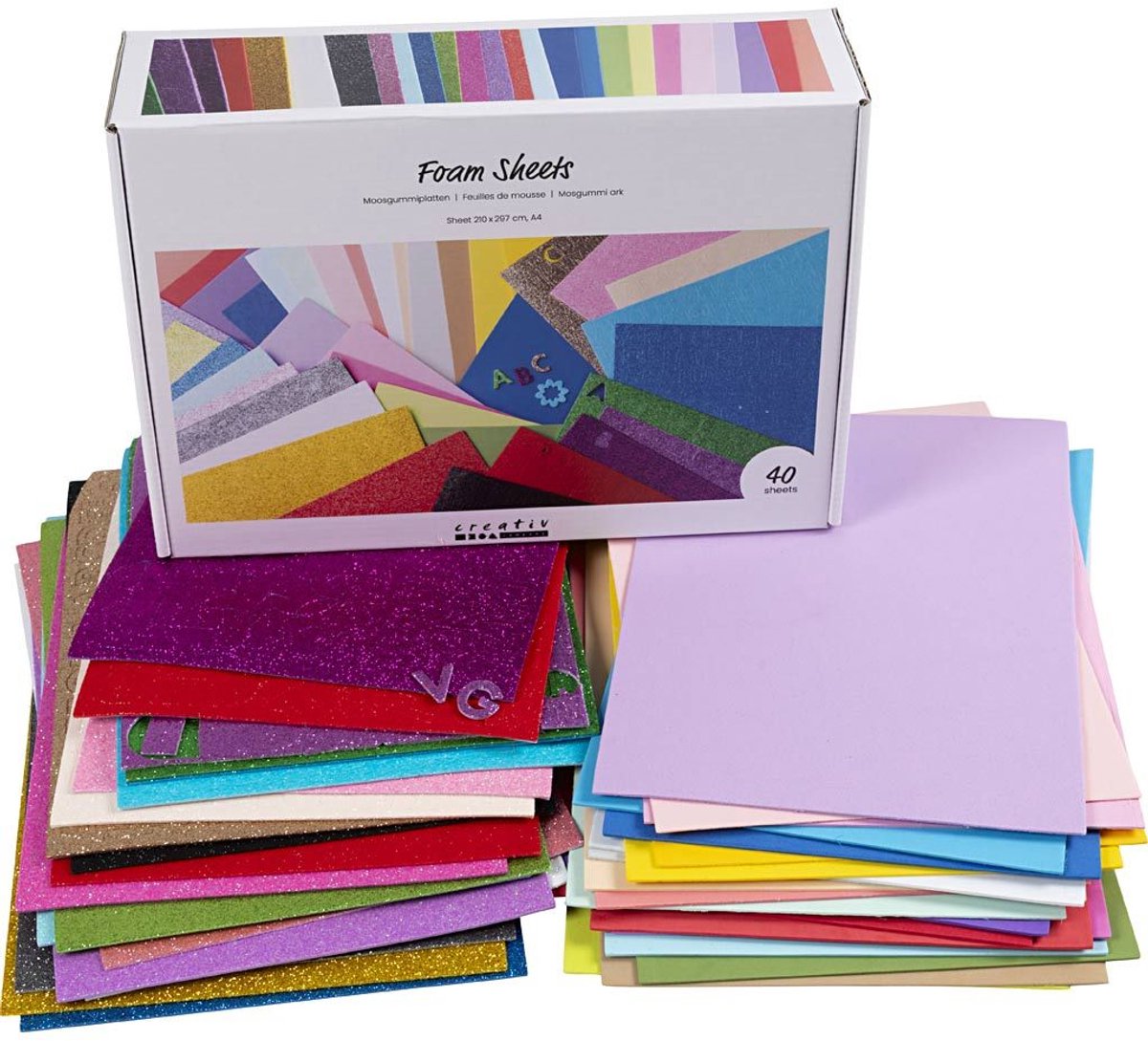 Entreprise créative https: www.ccobby.nl foam-vellen-a4-sheet-210x297-cm-diverse-colours-40-sheet-1-doos