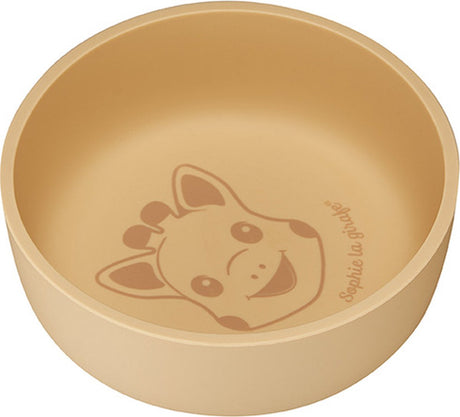 Bol Sophie la girafe - vaisselle enfant - bol - passe au lave-vaisselle et au micro-ondes - silicone - dans une boîte cadeau blanche - beige
