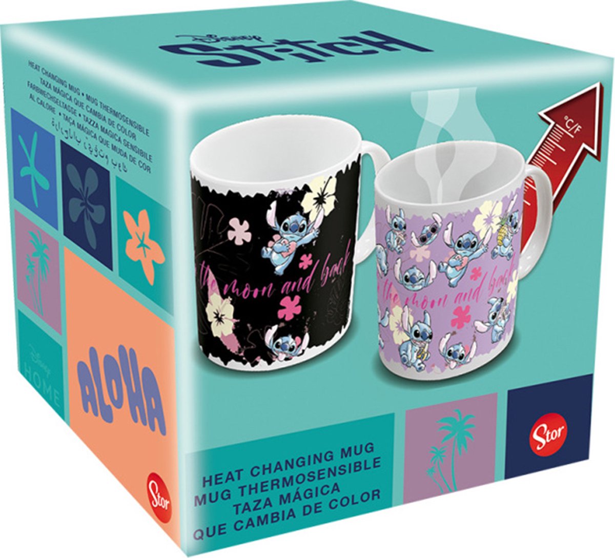 Stor stitch Je t'aime thermos 325ml multicolore