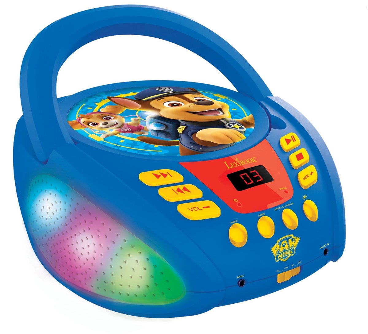 Lecteur CD Bluetooth Lexibook Paw Patrol avec éclairage