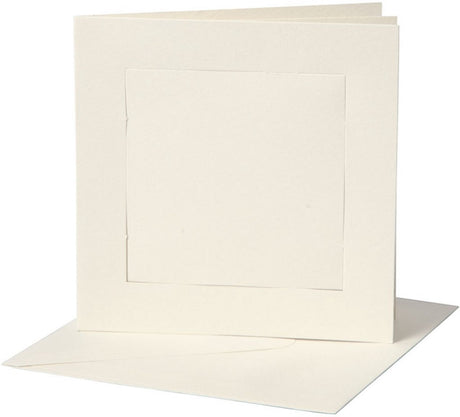 Société créative https : www.ccobby.nl passepartout-cards-size-card-12-5x12-5-cm-size-envelope-13-5x13-5-cm-off-white-10-set-1-doos