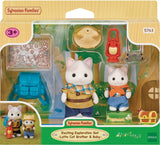 Sylvanian family 5763 duo aventures chat au lait frère et bébé