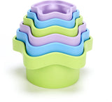Gobelets empilables jouets verts - étoiles