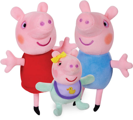 Options de personnages Peppa Pig Ensemble de 3 peluches en peluche – Peppa, George Baby Evie – peluches douces