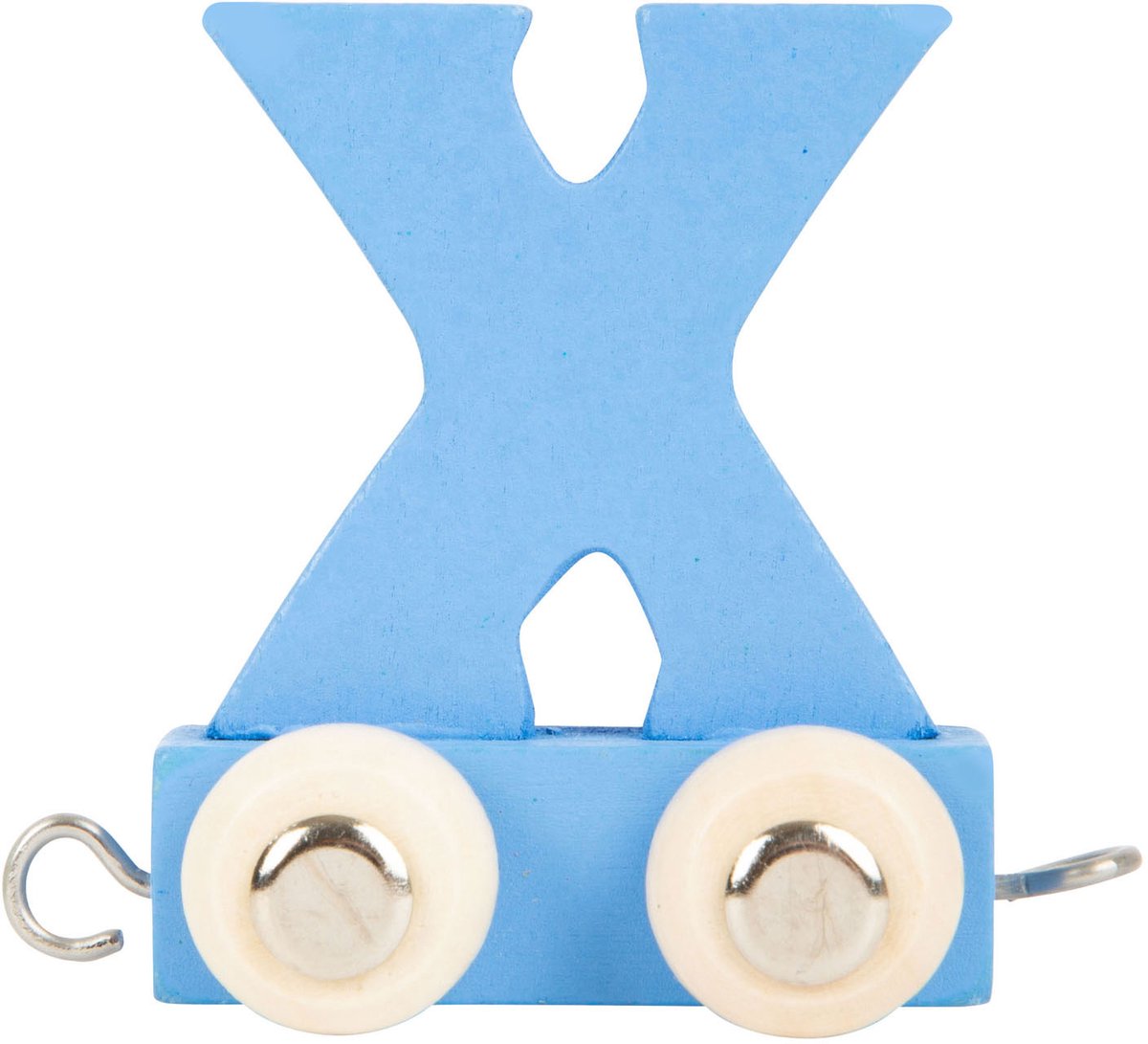 Small foot - train de lettres en bois bleu - x - 12 pièces