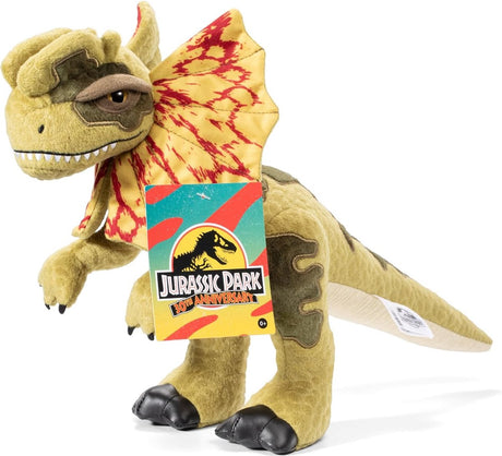Peluche dilophosaure collection Noble - Jurassic Park 30ème anniversaire - le