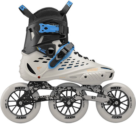 Rollers en ligne Roces otli 125 adultes – roues 3x125 mm – rollers de vitesse – gris noir – taille 42
