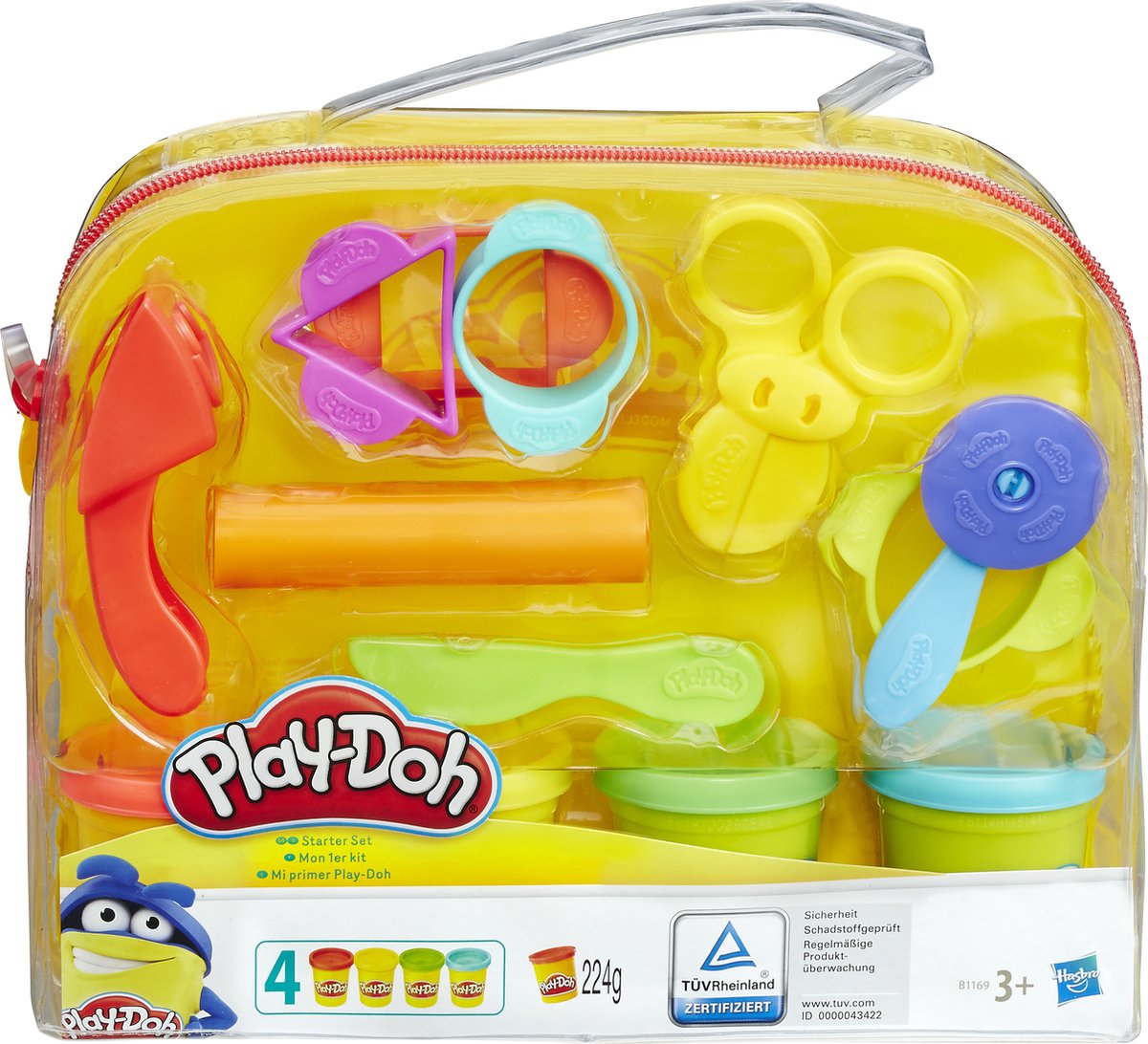 Play-doh starter set set de jeu - pâte à modeler - comprenant 4 pots - bricolage pour enfants
