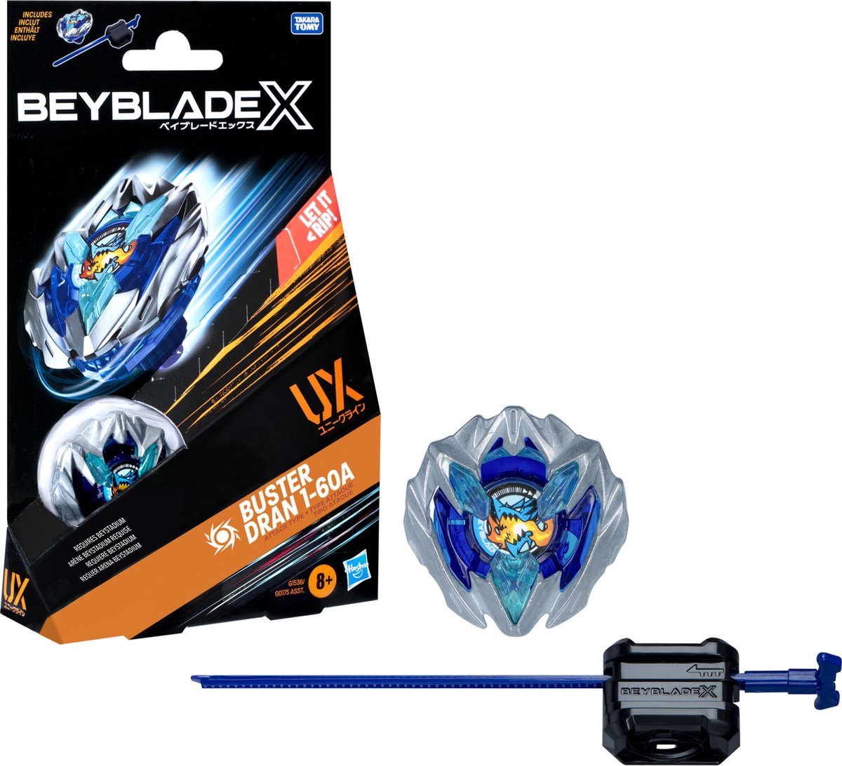 Beyblade x Buster Dran 1-60A UX Starter Pack - Toupie et lanceur
