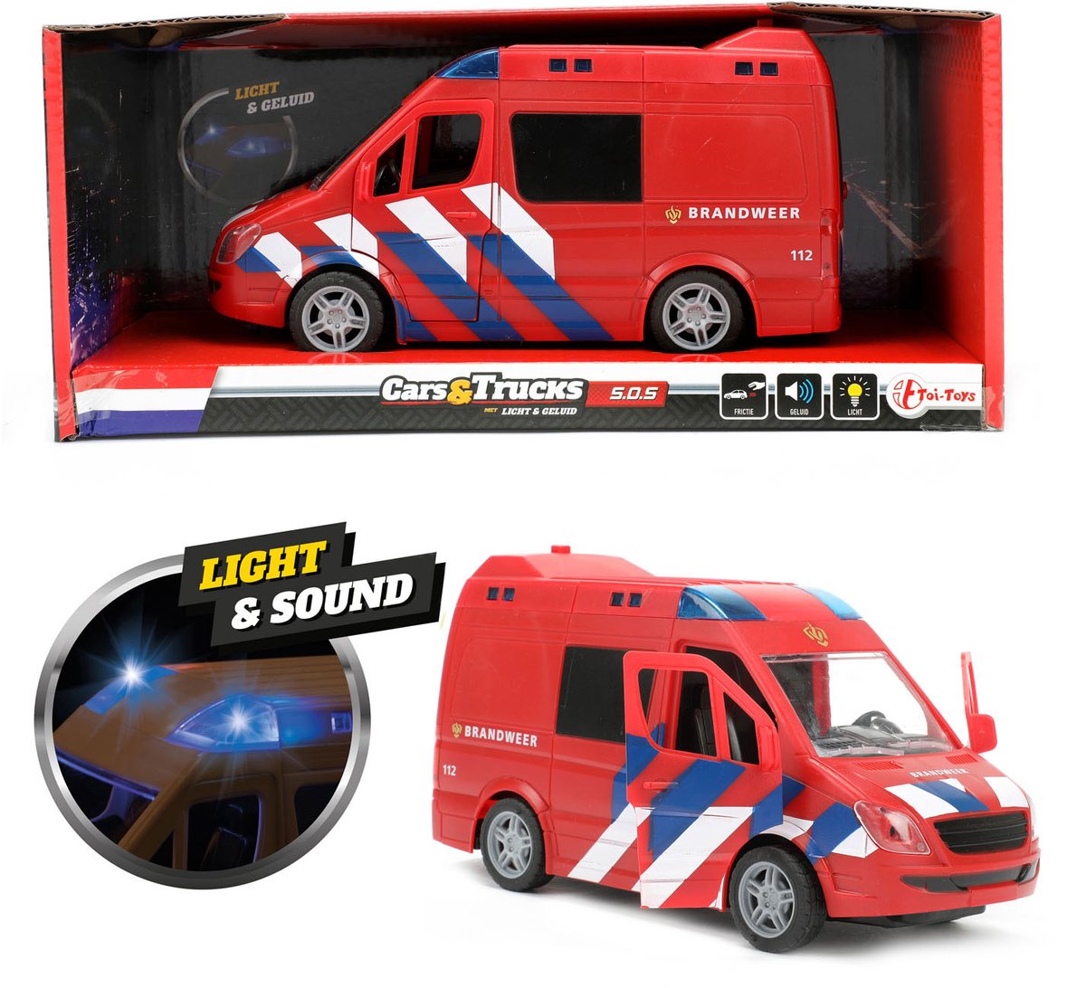 Camion de pompiers Toi-toys avec lumière et son