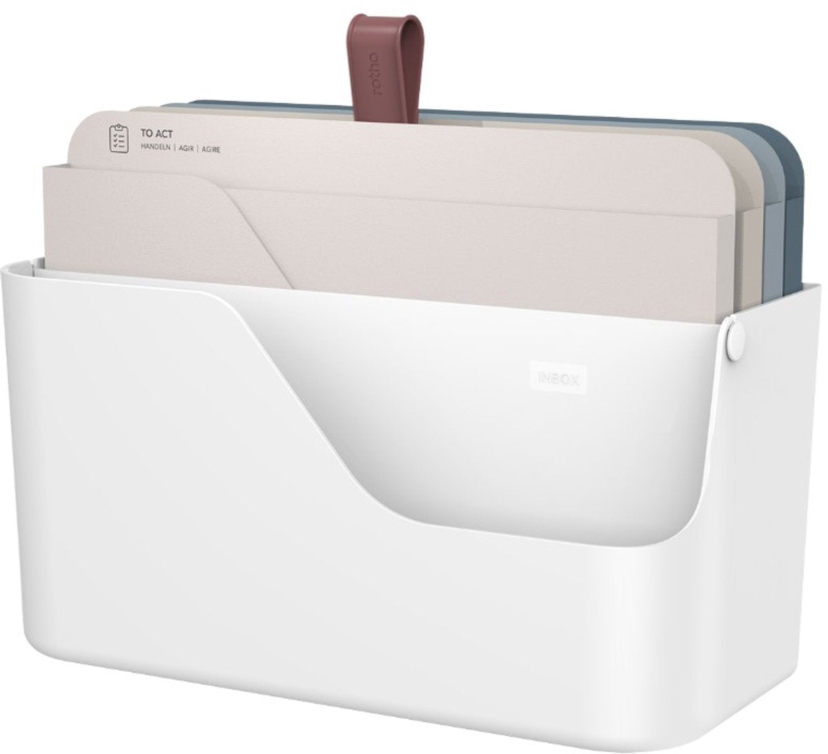 Rotho my paper documentenorganizer plus wit, met blauwe inleggers, a4 formaat, (34,5x15,2x28,7cm)
