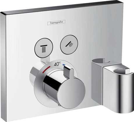 Set de finition Hansgrohe showerselect - mitigeur de douche à encastrer - thermostatique - 2 fonctions de douche - avec support mural