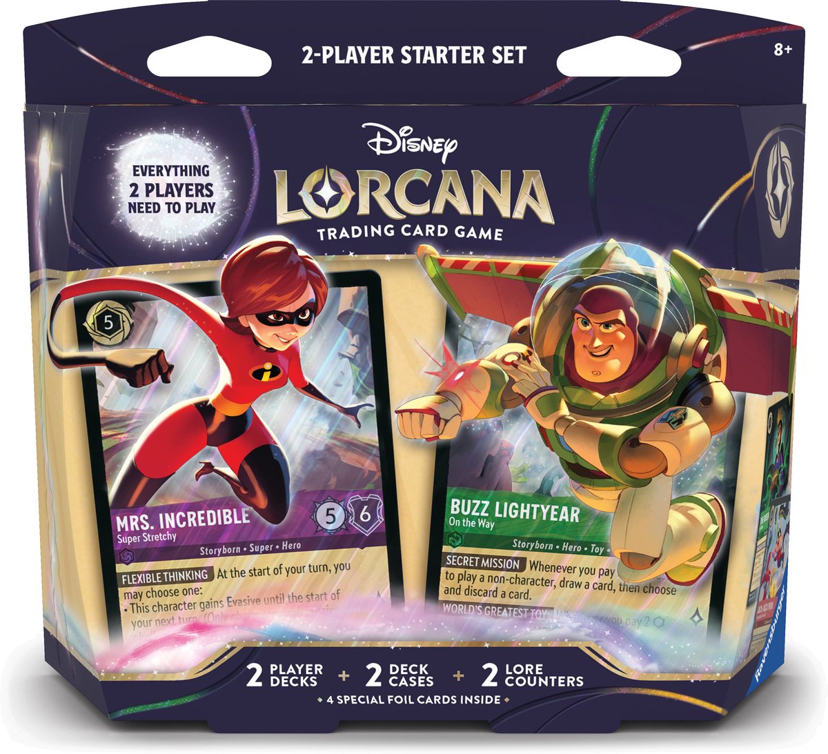 Disney Lorcana : Wilds inconnus – Coffret de démarrage pour 2 joueurs | Mme. incroyable année lumière buzz
