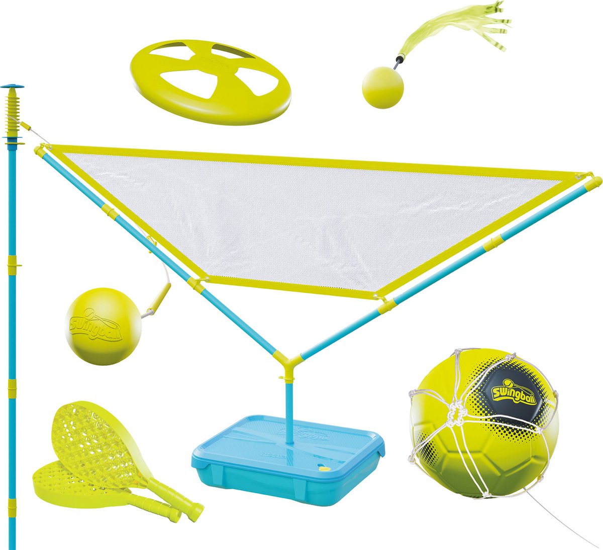 Swingball 5-in-1 Multilay Play Set avec toute la surface Basic Blue Yellow