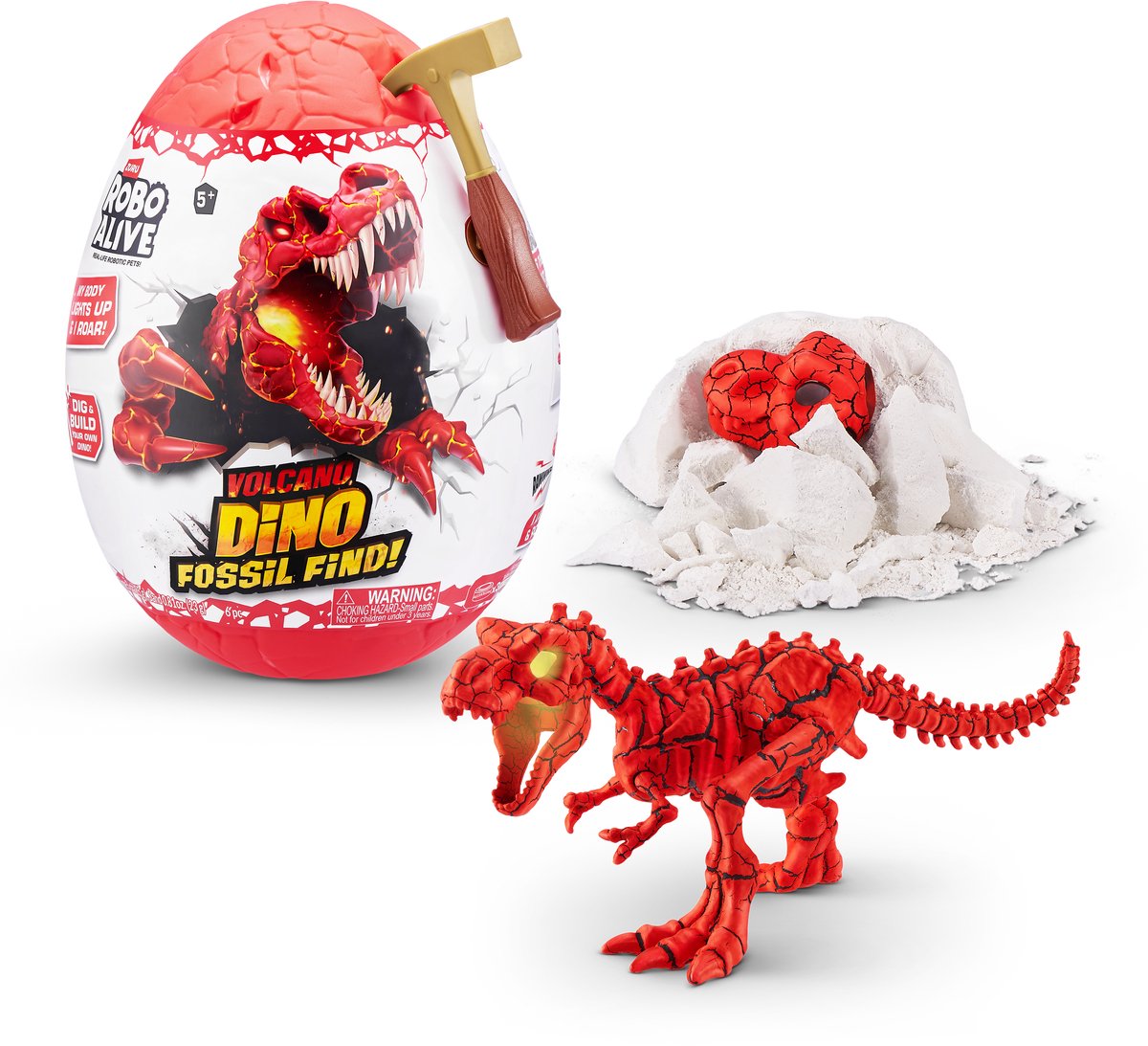 Robo Alive Zuru - - Découverte de fossiles de dinosaures de volcan - Volcan T - Rex