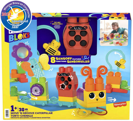 Ensemble de construction chenille Move'n Groove Mega Bloks - 30 pièces.