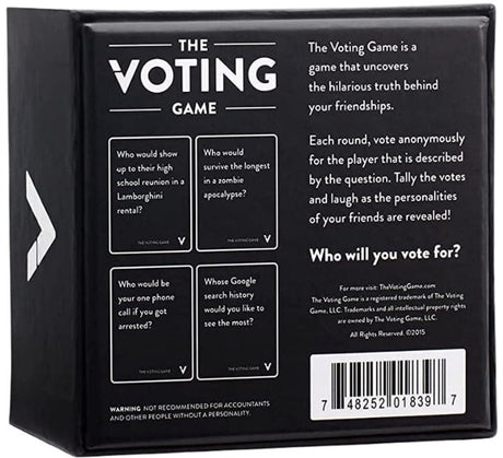 Dyce games - le jeu de vote - jeu de société - jeu de cartes - Anglais