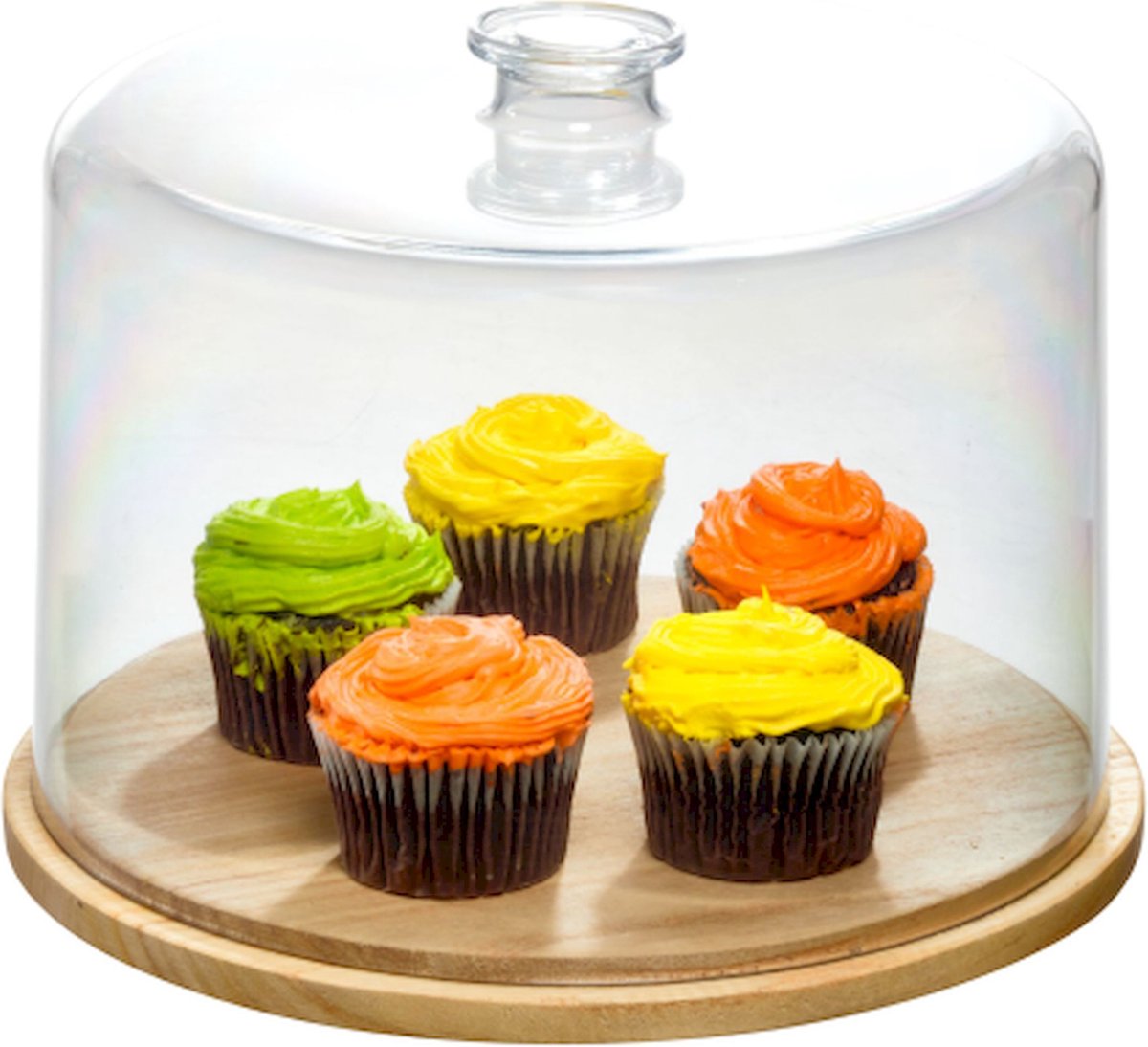 Idesign - cloche ro pansino avec base ø 27 cm - verre - transparent