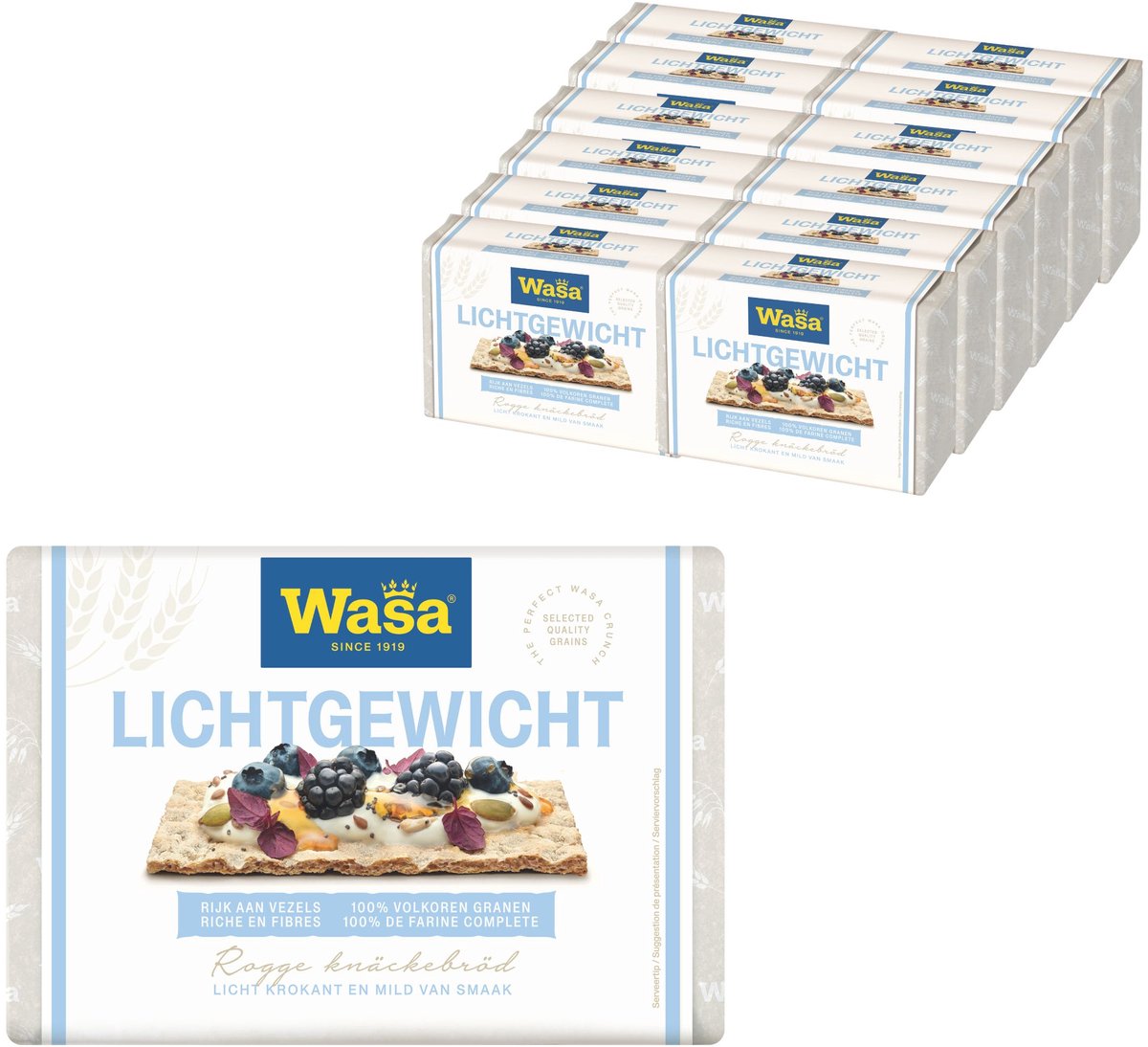 Pain croustillant léger Wasa - 12 x 300g