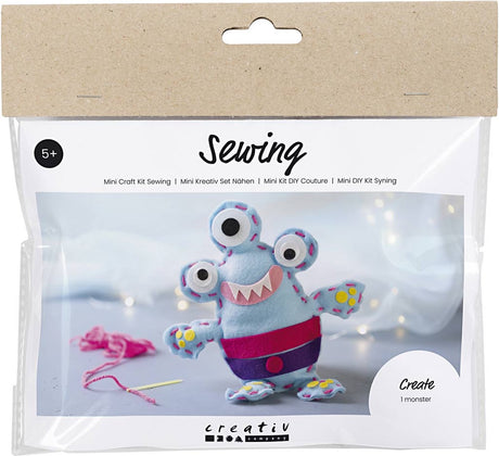 Creativ Company Mini Hobbyset Se coudre en feutre monstre