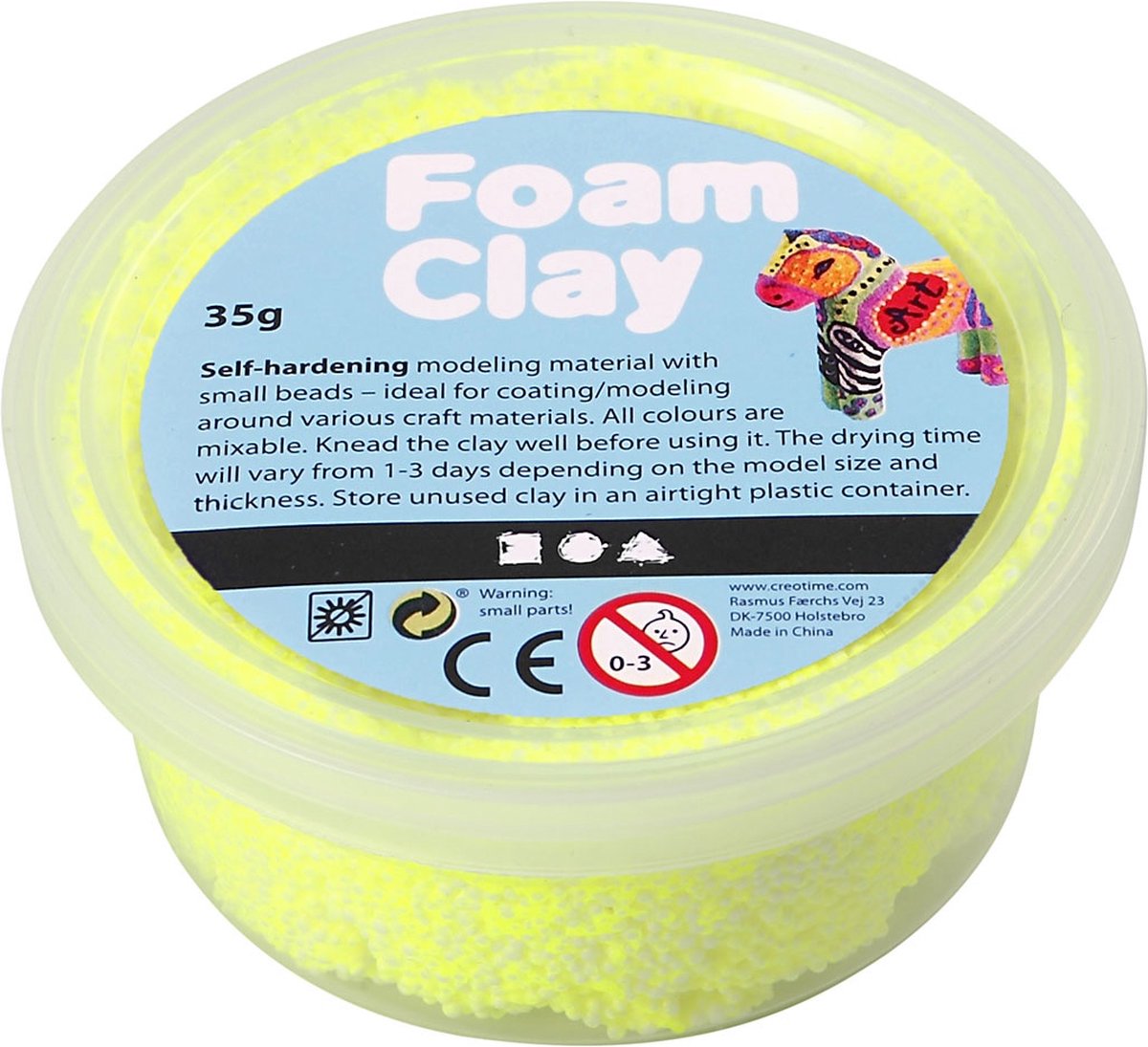 Foam Clay ® jaune fluo 35gr
