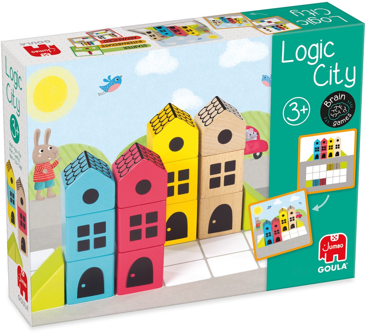 Goula jumbo - jeu préscolaire éducatif de ville logique