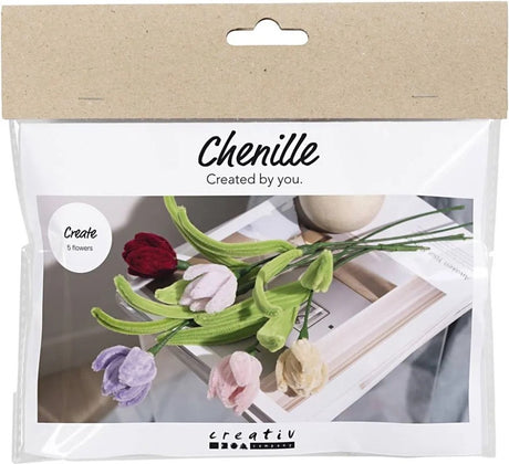 Société créative https : www.cchobby.nl mini-hobbyset-flowers-from-chenille-wire-tulips-various-colors-1-box